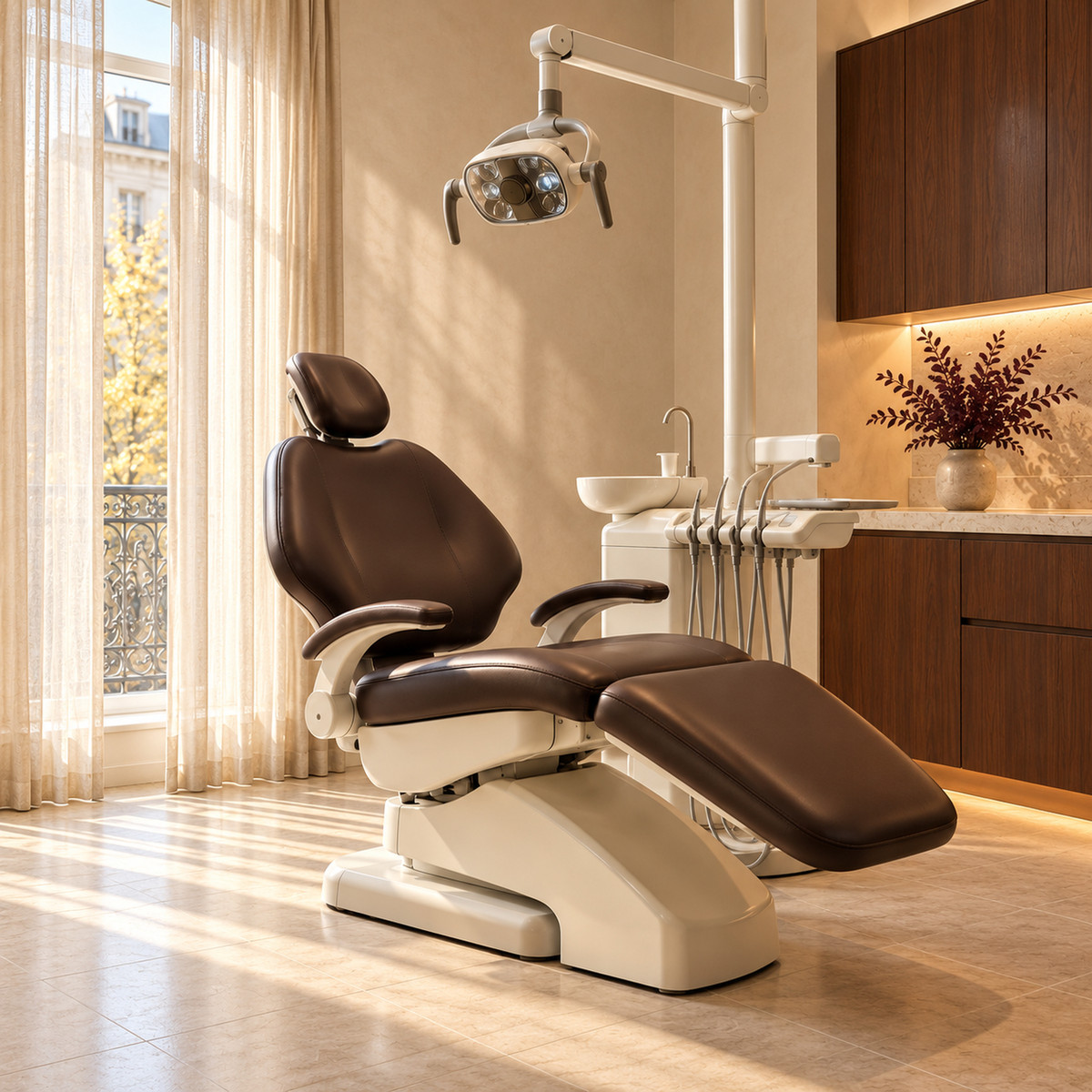 Treatment room bathed in daylight